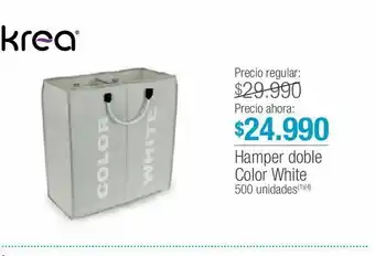 Jumbo Hamper doble color white oferta