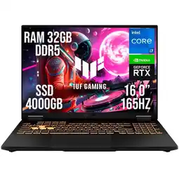 Falabella PORTATIL TUF F16 INTEL CORE I7 14650HX RTX 5060 RAM 32GB SSD 4TB 16.0 oferta