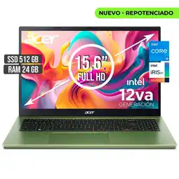 Falabella PORTATIL ASPIRE INTEL CORE I5-1235U SSD 512GB RAM 24GB LED 15,6 FHD oferta