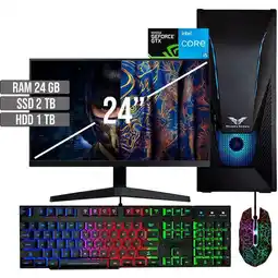 Falabella PC GAMER INTEL CORE I5-12400 GTX 1650 4GB SSD 2TB + HDD 1TB RAM 24GB LED 24 FHD oferta