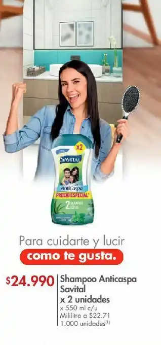 Metro Shampoo anticaspa savital 2und 550ml oferta