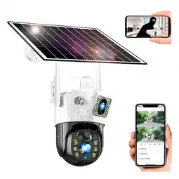 Falabella Camara Wifi Doble Lente Ptz Panel Solar Resistente Al Agua oferta