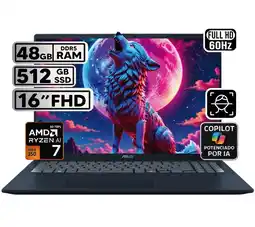 Falabella PORTÁTIL VIVOBOOK 16 RYZEN AI 7 48GB 512GB SSD PANTALLA 16″ WUXGA oferta
