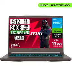 Falabella PORTATIL THIN 15 INTEL I5-13420H RTX 30504GB SSD 512GB RAM 24GB 15.6 FHD 144HZ oferta