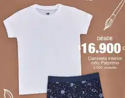 Metro Camiseta interior niño patprimo oferta
