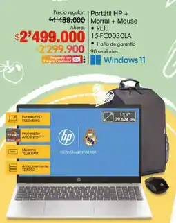 Metro Hp portátil + morral + mouse oferta