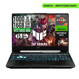 Falabella TUF GAMING AMD RYZEN 7-7435HS 3050 4GB SSD 1TB RAM 16GB LED 15,6 FHD 144Hz oferta