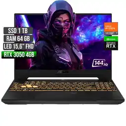 Falabella TUF GAMING AMD RYZEN 7-7435HS RTX 3050 4GB SSD 1TB RAM 64GB LED 15,6 FHD 144Hz oferta