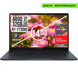 Falabella PORTATIL EXPERTBOOK AMD RYZEN 7-7735HS SSD 4TB RAM 32GB 14 FHD oferta