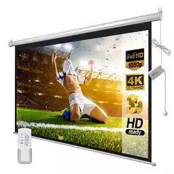 Falabella Telón Pantalla De Proyector Electrico 100inch Control Remoto oferta