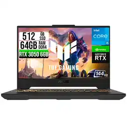 Falabella PORTATIL TUF INTEL CORE 5-210H RTX 3050 6GB SSD 512GB RAM 64GB 16 WUXGA 144HZ oferta