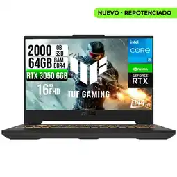 Falabella PORTATIL TUF INTEL CORE 5-210H RTX 3050 6GB SSD 2TB RAM 64GB 16 WUXGA 144HZ oferta