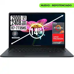 Falabella PORTATIL EXPERTBOOK AMD RYZEN 7-7735HS SSD 2TB RAM 24GB 14 FHD oferta