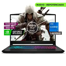 Falabella Portátil Gamer Katana Intel Core I7 14650hx 16/1 TB Rtx5050 8gb Negro 15,6 Fhd oferta