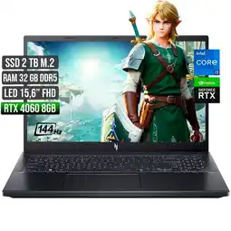 Falabella Portátil Nitro I7-13620H RTX 4060 32GB RAM 2TB SSD 15.6 FHD oferta