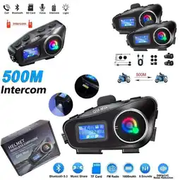 Falabella Intercomunicador Casco Moto Q58 Max x2 Intercomunicador Profesional 500 metros 2 Pares oferta