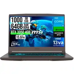 Falabella PORTATIL THIN 15 INTEL I5-13420H RTX 30504GB SSD 1TB RAM 64GB 15.6 FHD 144HZ oferta