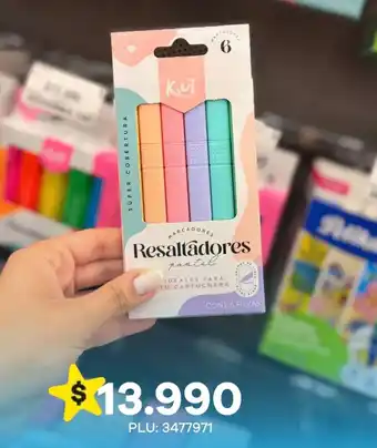 Resaltadores pastel marcadores