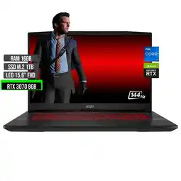 Falabella GL66 INTEL CORE I7 12700H SSD 1TB RAM 16GB RTX 3070 8GB 15,6 FHD 144Hz oferta