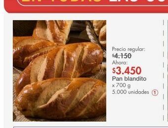 Metro Pan blandito oferta