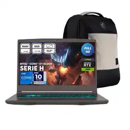 Falabella Portátil Thin 15 B13UC Intel Core i7-13620H 24GB 512GB SSD RTX 3050 4GB 15.6” FHD 144Hz + Morral oferta