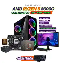 Falabella PC GAMER RYZEN 5 8600G / RAM 16GB / 1TB SSD / A620M / +MONITOR 24'' oferta