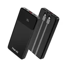 Falabella Power Bank Harvic 10000mah Cables Integrados + Carga Rápida oferta