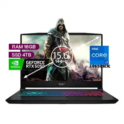 Falabella Portátil Gamer Katana Intel Core I7 14650hx 16/4 TB SSD Rtx 5050 8gb Negro 15,6 Fhd oferta