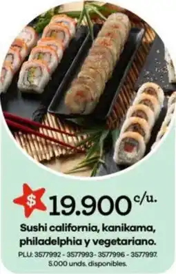 Surtimax Sushi california, kanikama, philadelphia y vegetariano oferta
