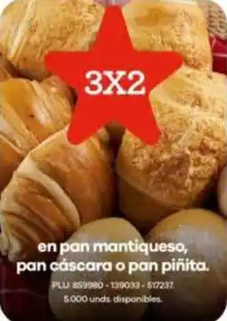 Surtimax En pan mantiqueso, pan cáscara o pan piñita. oferta