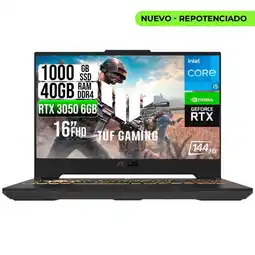 Falabella PORTATIL TUF INTEL CORE 5-210H RTX 3050 6GB SSD 1TB RAM 40GB 16 WUXGA 144HZ oferta