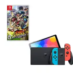 Falabella Switch Oled Neon Con Juego Mario Strickers oferta