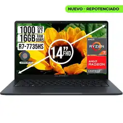 Falabella PORTATIL EXPERTBOOK AMD RYZEN 7-7735HS SSD 1TB RAM 16GB 14 FHD oferta