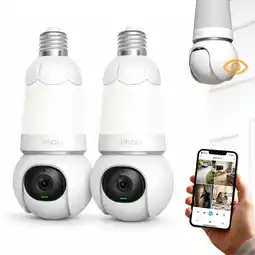 Falabella Combo 2 Cámara de Seguridad WiFi Estilo Bombillo 3MP/2K Inteligente IA con Full Color + Audio oferta