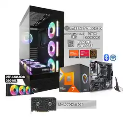 Falabella COMPUTADOR GAMER RYZEN 7 7800X3D/ RX9060XT 8GB/ BOARD AM5 WIFI/BT/ LIQUIDA 360ML/ RAM 32GB - SSD 1TB oferta