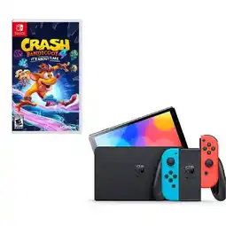 Falabella Switch Oled Neon Con Juego Crash 4 oferta