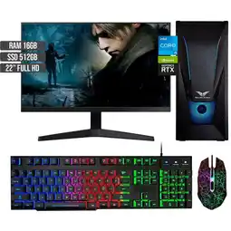 Falabella PC GAMER INTEL CORE I5-12400 RTX 3050 8GB SSD 512GB RAM 16GB LED 22 FHD oferta