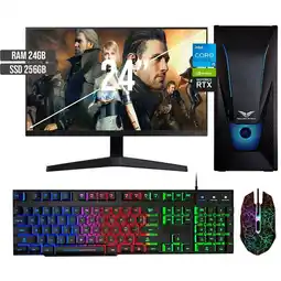 Falabella PC GAMER INTEL CORE I5-12400 RTX 3050 8GB SSD 256GB RAM 24GB LED 24 FHD oferta