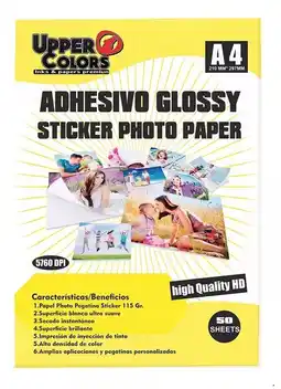 Falabella Papel Adhesivo Fotografico Imprimible x 50 hojas oferta