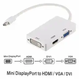Falabella Adaptador 3 En 1 Mini Displayport A Hdmi, Vga, Dvi oferta