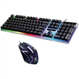 Falabella COMBO TECLADO Y MOUSE GAMER USB F92 RETROILUMINADO oferta