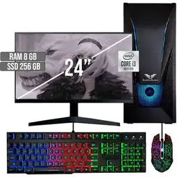 Falabella PC EQUIPO GAMER INTEL CORE I3-10105 SSD 256GB RAM 8GB LED 24 FHD oferta