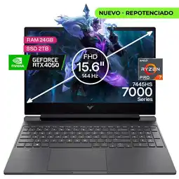 Falabella Portátil Gamer Victus AMD Ryzen 7 24GB/2TB RTX 4050 6GB oferta