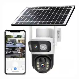 Falabella Cámara Exterior Solar Wifi 4MP Doble Lente IP66 Audio Bidireccional oferta