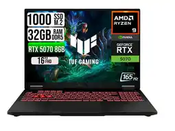 Falabella PORTATIL TUF A16 AMD RYZEN 9 270 RTX 5070 8GB SSD 1TB RAM 32GB 16 FHD 165HZ oferta