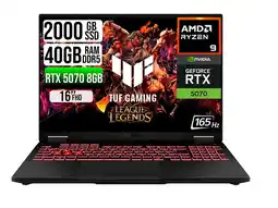 Falabella PORTATIL TUF A16 AMD RYZEN 9 270 RTX 5070 8GB SSD 2TB RAM 40GB 16 FHD 165HZ oferta