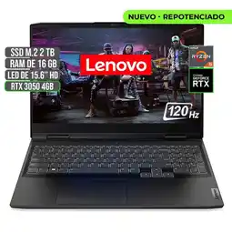 Falabella Portátil AMD Ryzen 5 6600H RTX 3050 16GB RAM 2TB SSD 15.6" FHD oferta