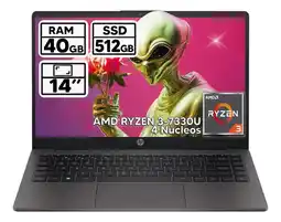 Falabella PORTATIL 245 G10 AMD RYZEN 3 7330U 40GB RAM 512GB SSD PANTALLA 14" HD + BOLSO OBSEQUIO!!! oferta