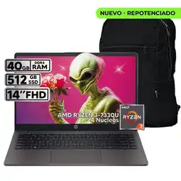 Falabella PORTATIL 245 G10 AMD RYZEN 3 7330U 40GB RAM 512GB SSD PANTALLA 14" HD + BOLSO OBSEQUIO!!! oferta
