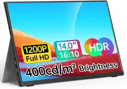 Falabella Monitor portátil 14 Pulgadas FHD 1200P 16:10 cuidado ocular, pantalla IPS oferta